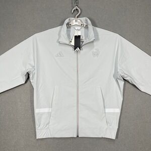 Adidas Patrick Mahomes Jacket Mens Large Grey Windbreaker Reflective ZNE Woven